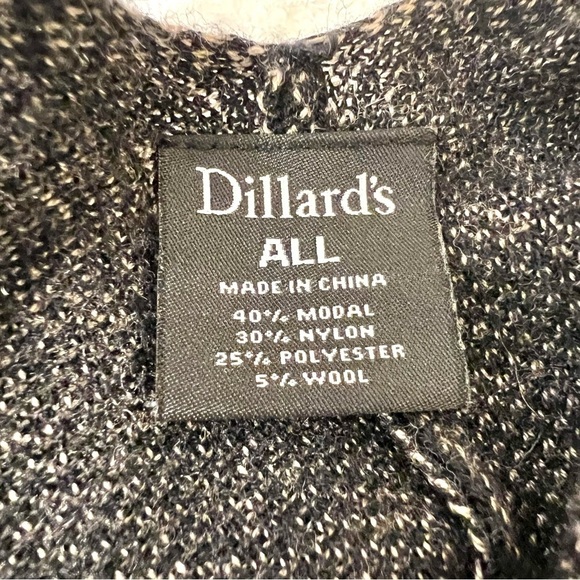 DILLARD’S Wool two tone Women's Shawl Poncho Ruana Cape Sweater Open Front OS - Picture 6 of 11